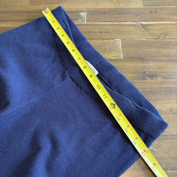 Urban Outfitters Navy Harem Pants Lounge Joggers Minimalist Coastal Knit Stripe - Picture 5 of 13